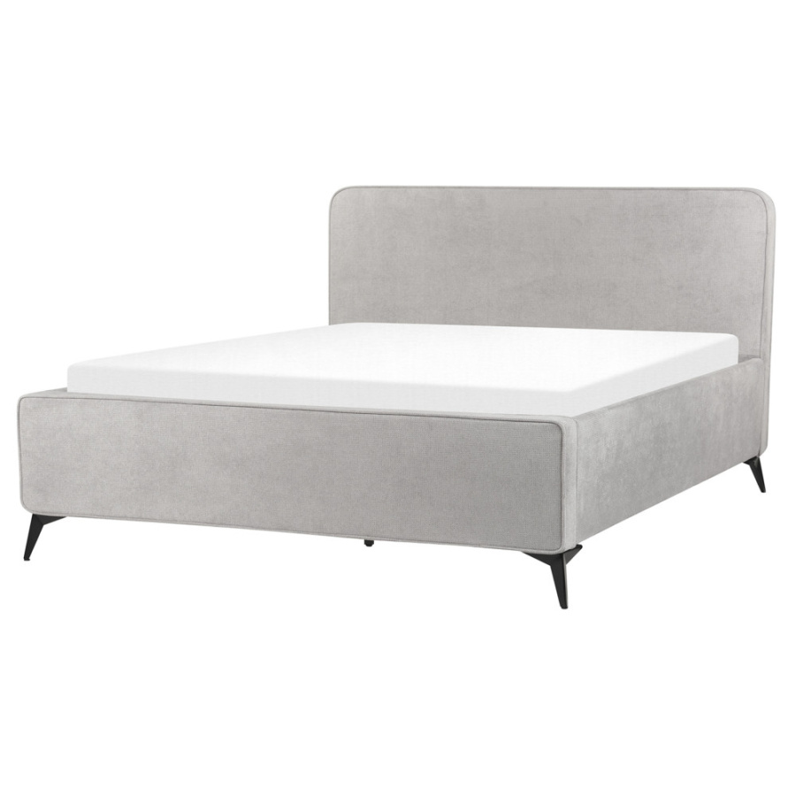 łóżko valognes 160 x 200 cm jasnoszary