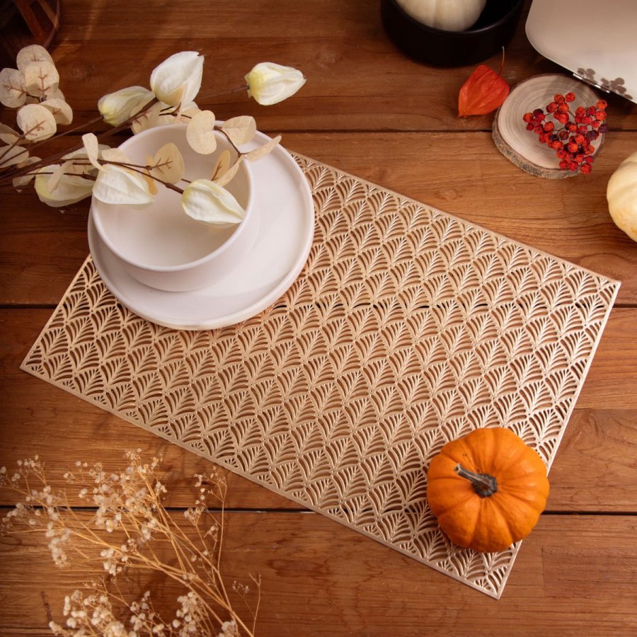 Podkładka do jadalni | wesley | złota | 30x45 cm | 716058