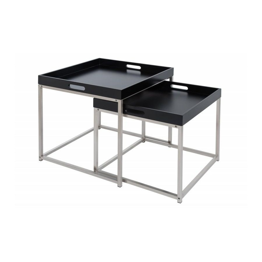 Invicta zestaw stolików elements 2er czarne