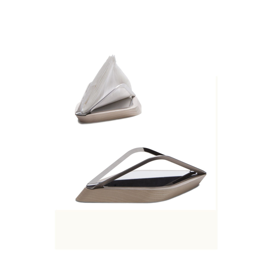 Trattoria stojak (łódka) na ręczniki papierowe. jasne drewno