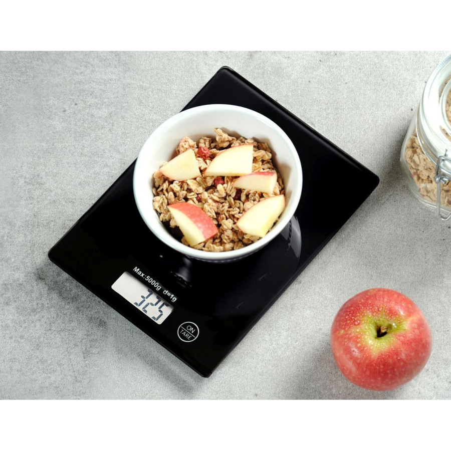Kesper cyfrowa waga kuchenna szklana czarna 21x16x2 cm