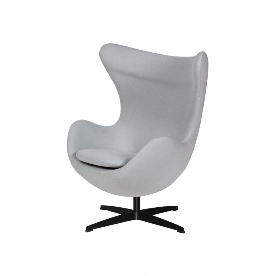 Fotel 83x107x72cm King Home Egg szary popielaty/czarny