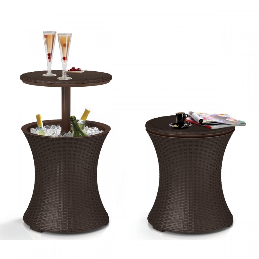 Stolik ogrodowy 3w1 50 cm Keter Pacific Cool Bar brąz