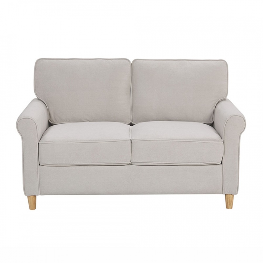 Sofa 2-osobowa welurowa beżowa RONNEBY