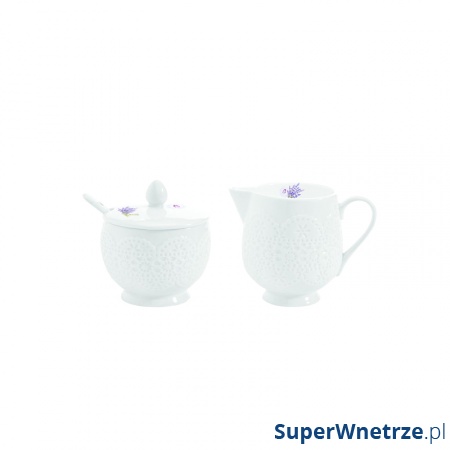 Cukiernica z łyżeczką + mlecznik do kawy Nuova R2S La Belle Maison