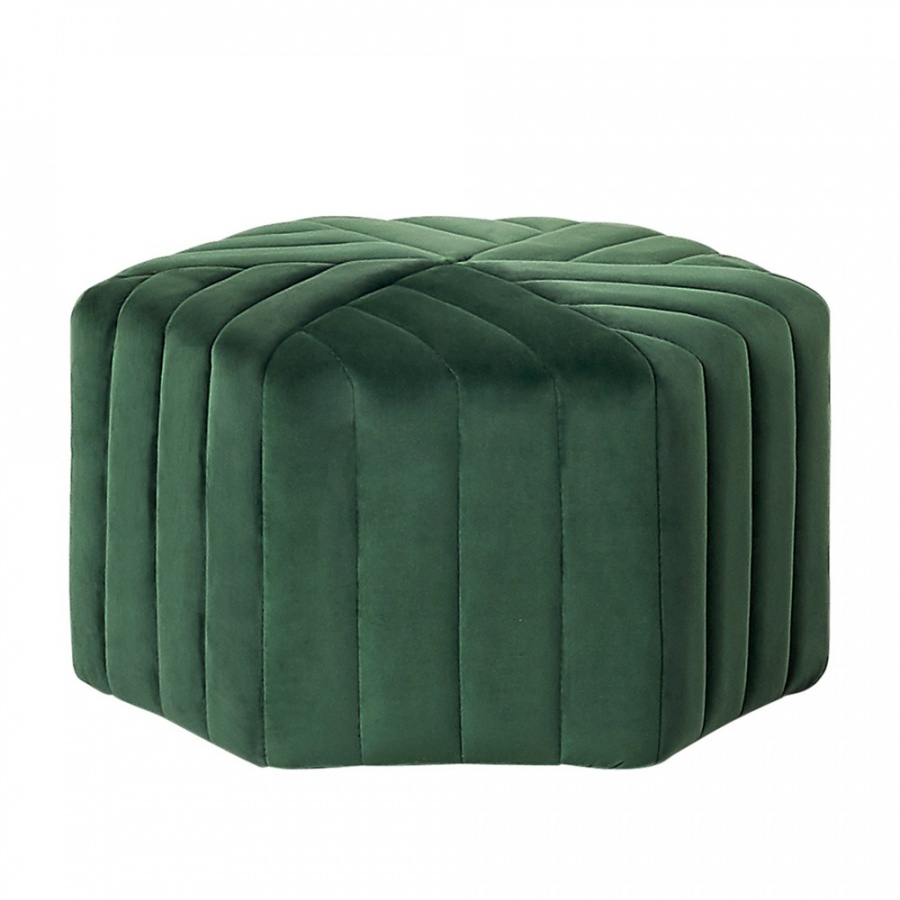 Puf welurowy 29 x 53 x 48 cm zielony MURIETTA