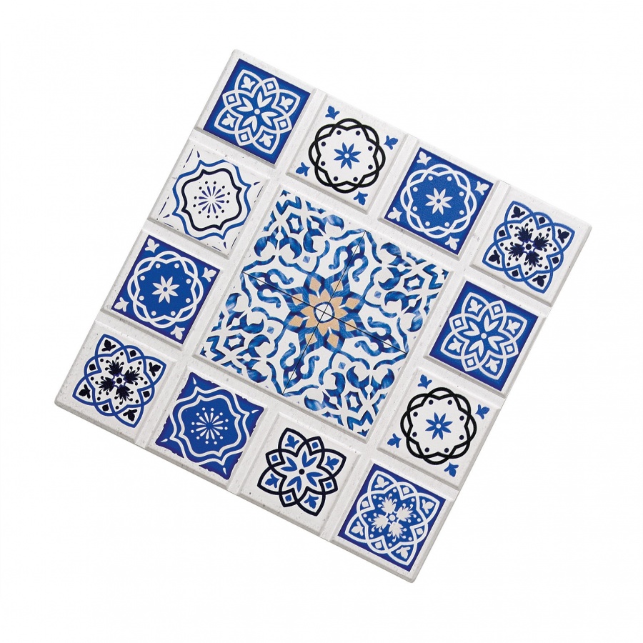 Podkładka pod gorące naczynia, ceramika/korek, 20 x 20 cm, krzyż