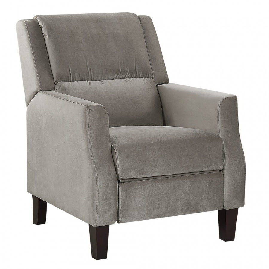 Fotel rozkładany welurowy szary EGERSUND