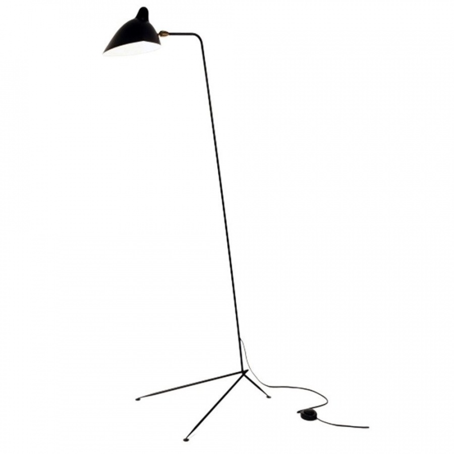 Lampa podłogowa crane-f1 czarna 160 cm