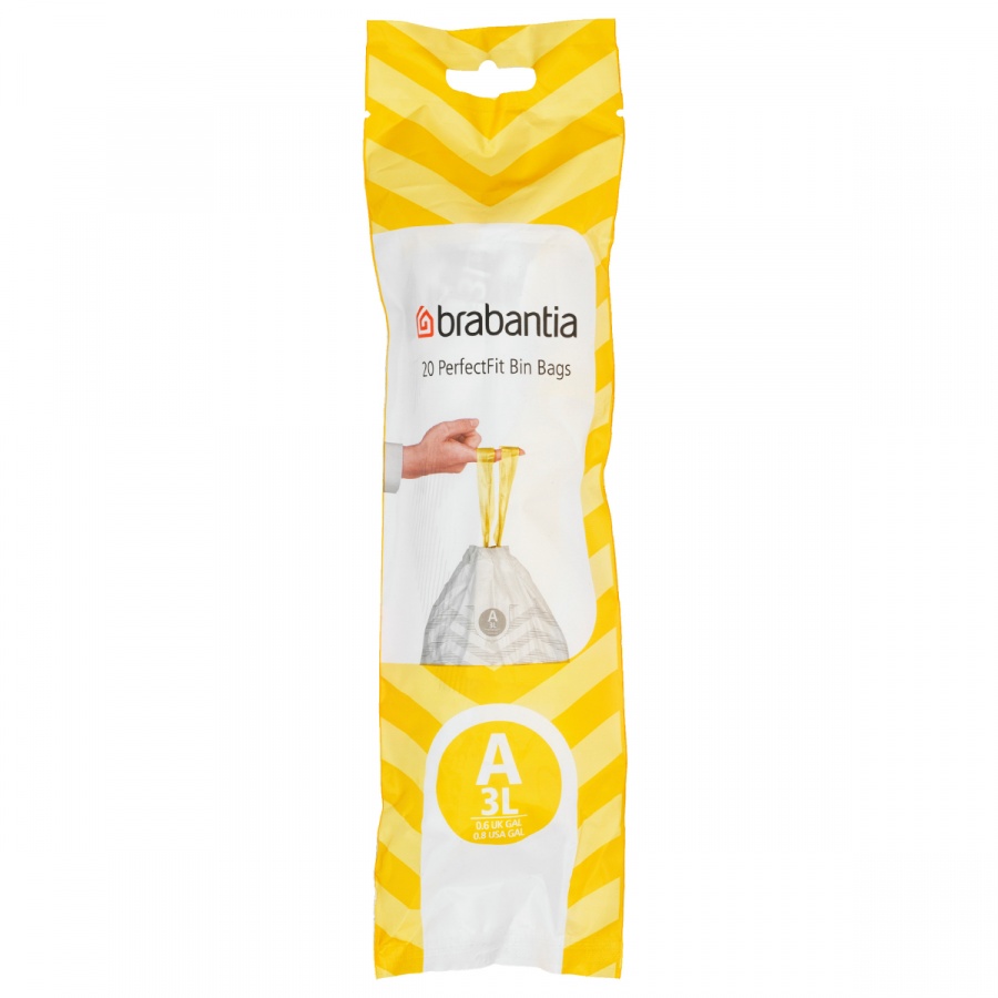Worki na śmieci 3l Brabantia białe 20 szt.