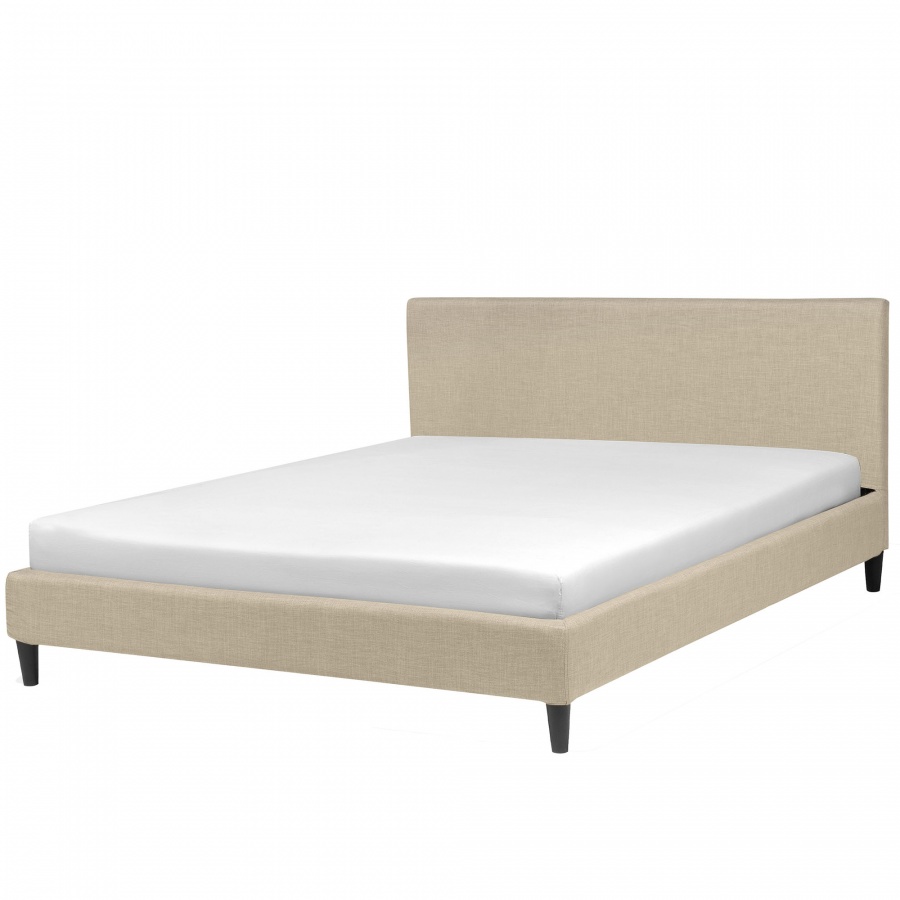 Łóżko beżowe tapicerowane 160 x 200 cm Danimarca BLmeble