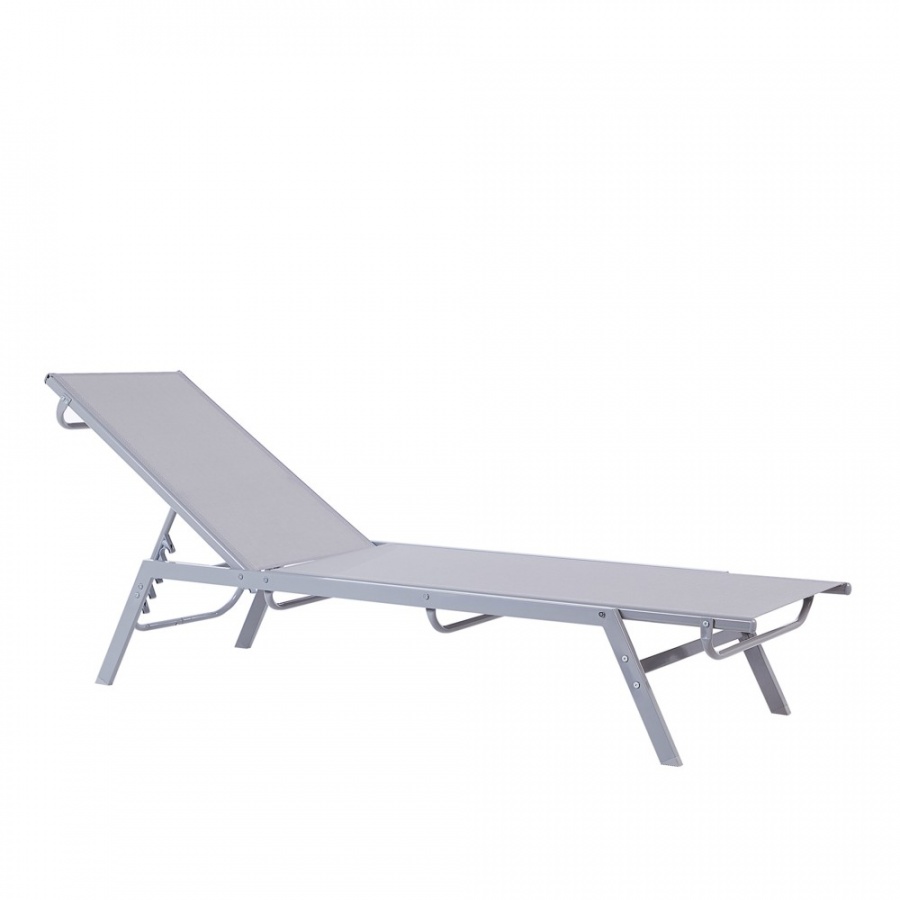 Leżak ogrodowy szary NOLI