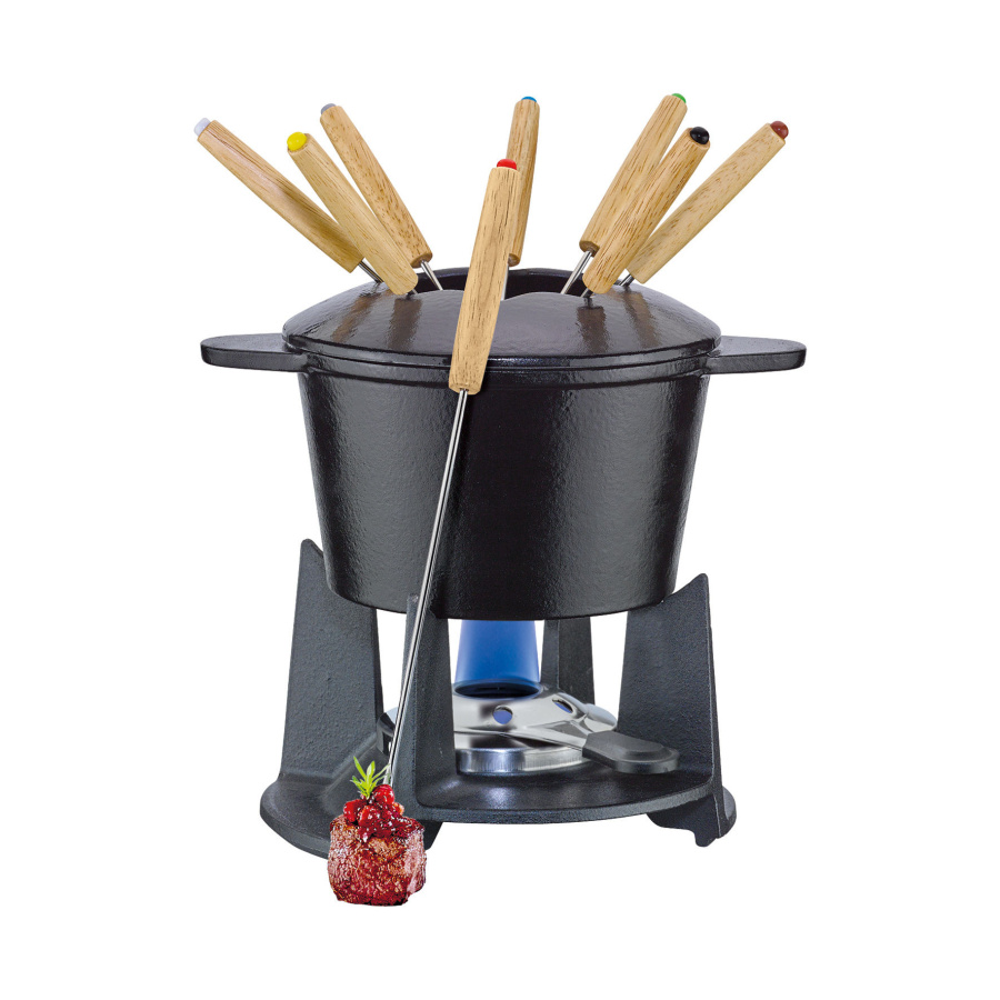 Zestaw do fondue, dla 8 os., 12 el., żeliwo, 1,5 l, śred. 16 cm