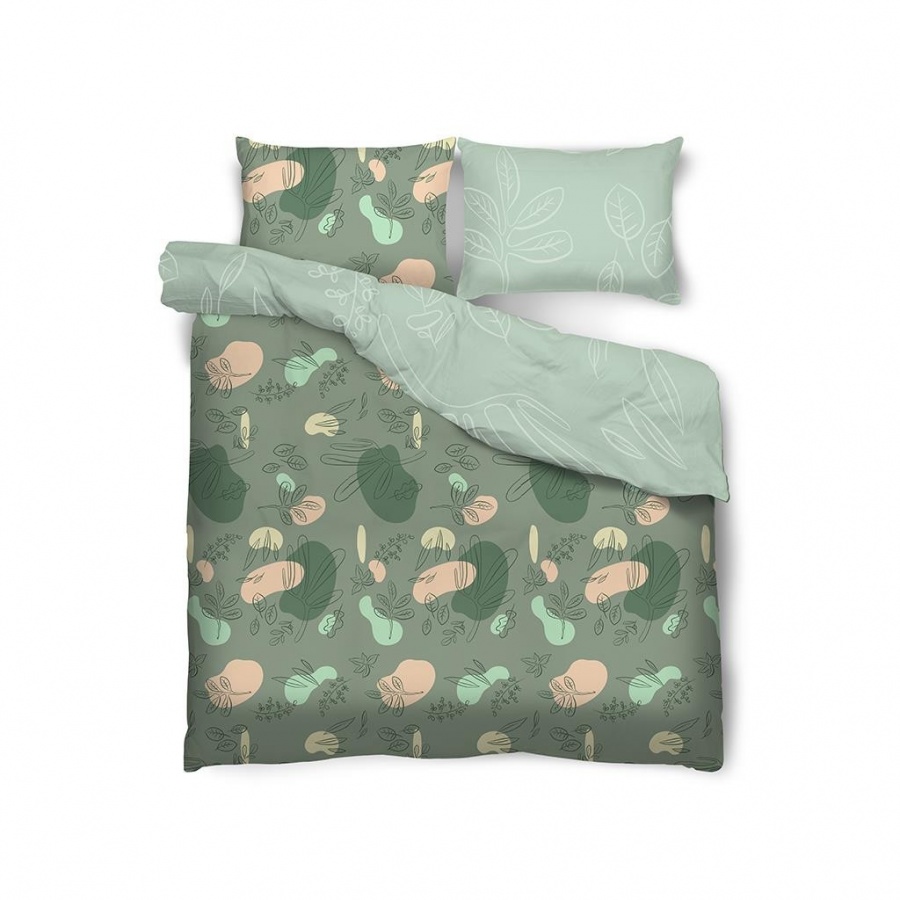 Pościel bawełna organic 160x200cm/2x70x80cm flames