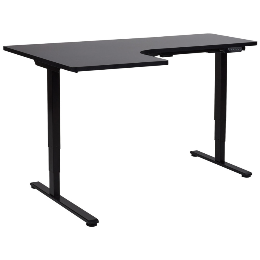 Biurko regulowane elektryczny lewostronny czarny destines
