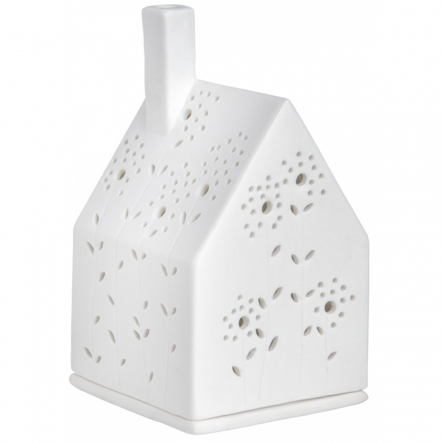 Lampion domek, polne kwiaty