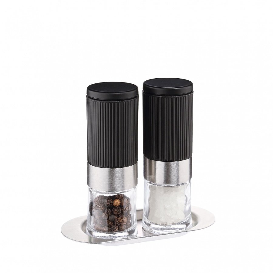 Zestaw młynków do soli i pieprzu, 2 szt., śred. 3 x 9 cm