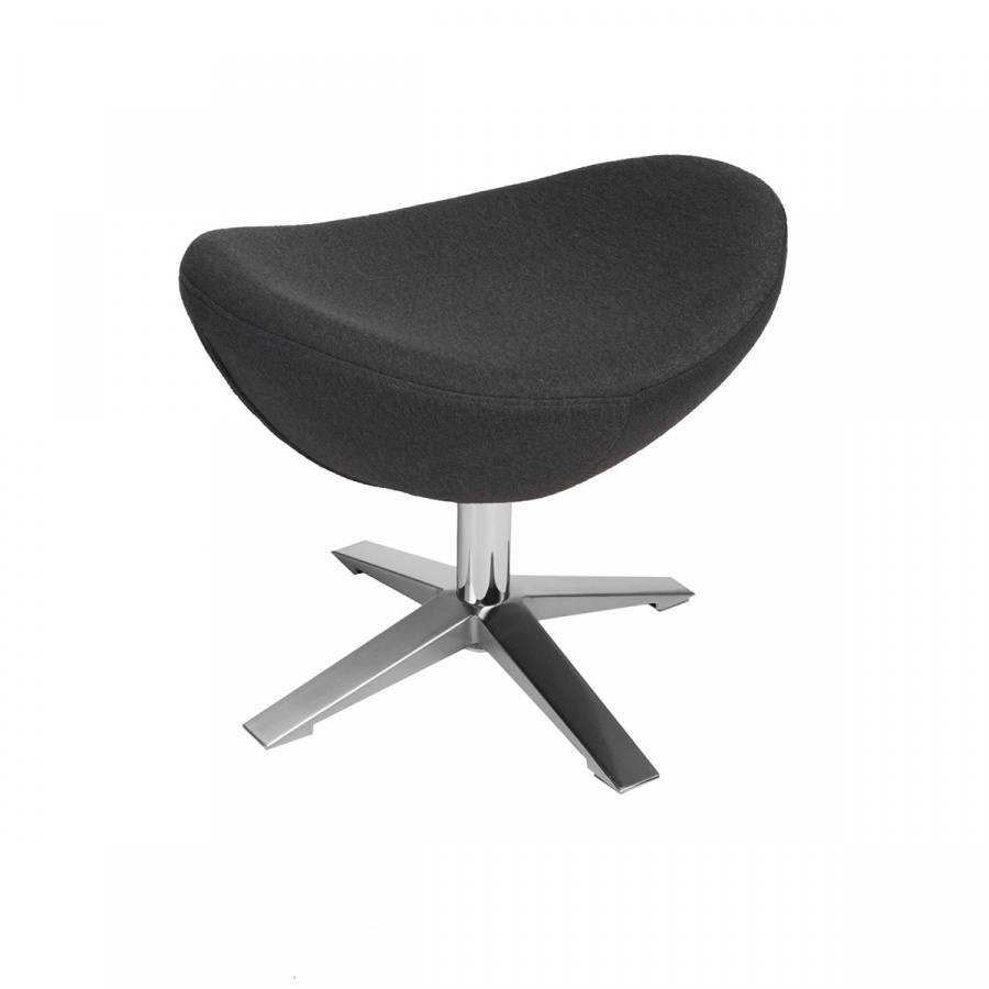 Podnóżek wełna 55x41x43cm D2 Jajo szary