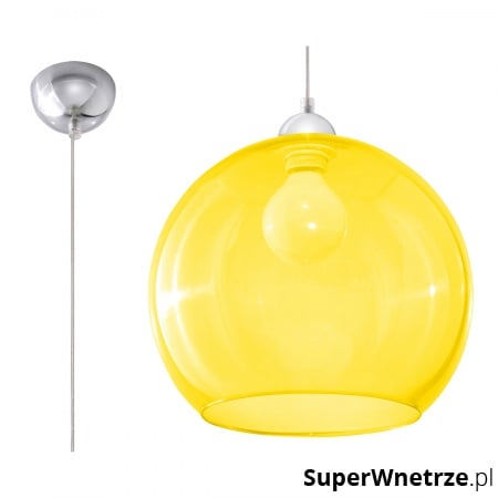 Lampa wisząca Sollux Lighting Ball żółta