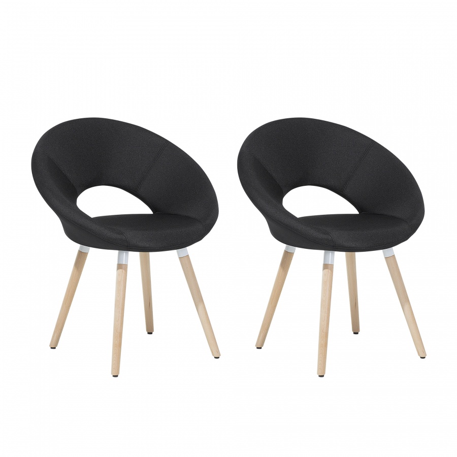 Zestaw do jadalni 2 krzesła czarne Coppola BLmeble