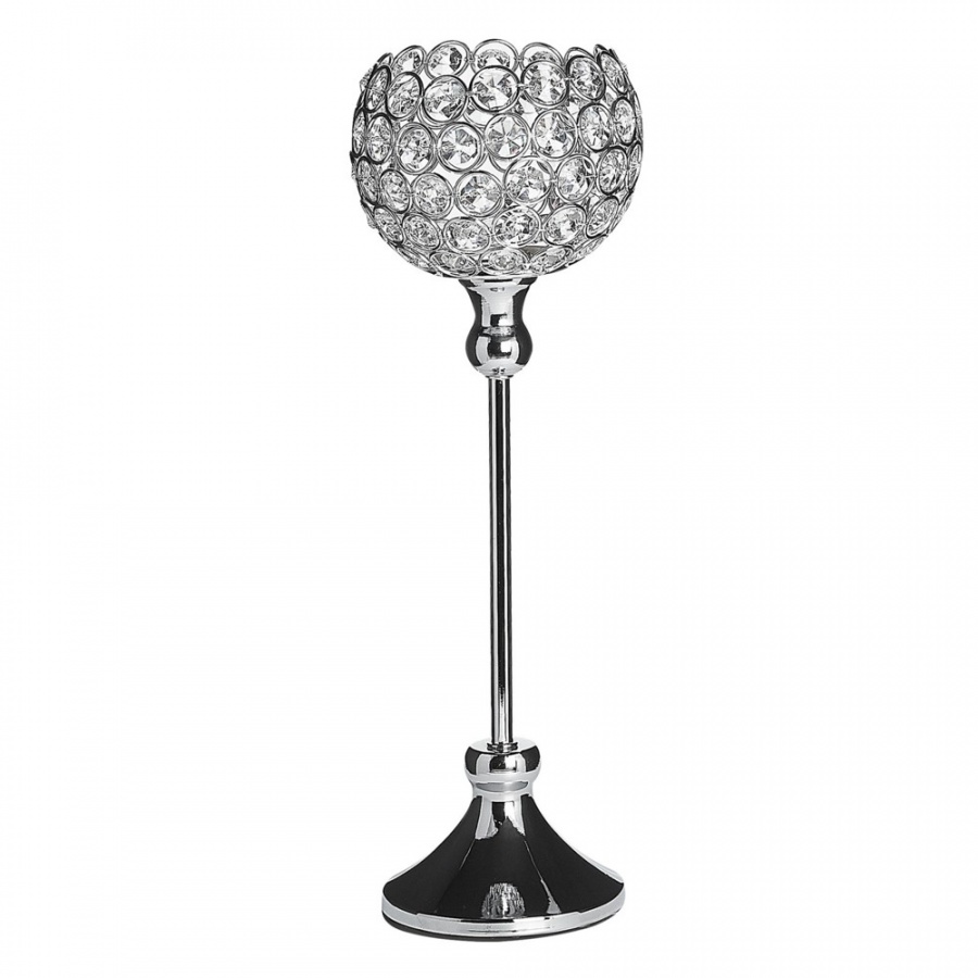 Świecznik 27 cm srebrny ESTERNAY