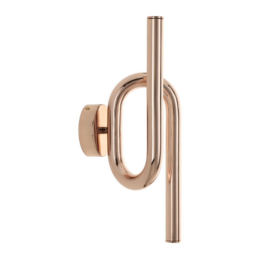 Lampa ścienna myk led miedziana 42 cm