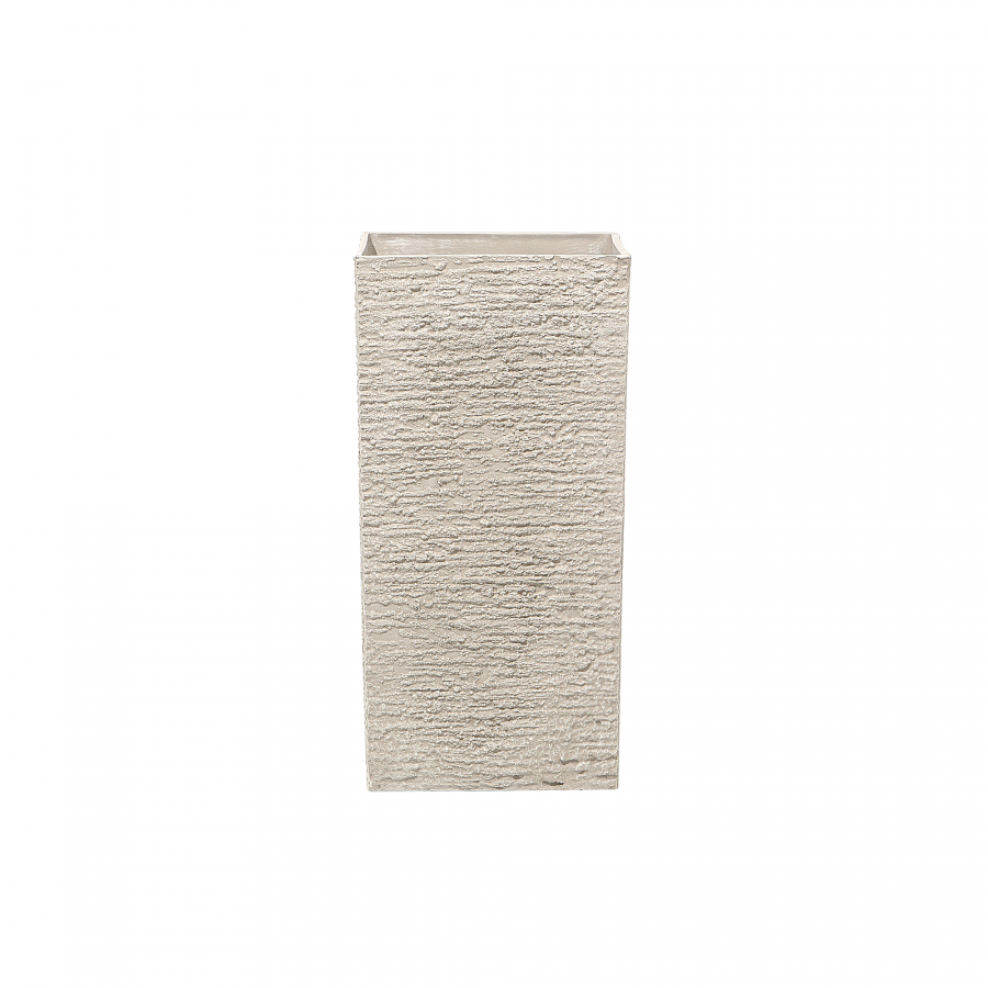 Doniczka beżowa kwadratowa 35 x 35 x 70 cm Benedetto BLmeble