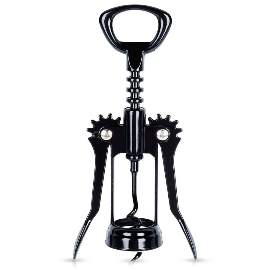 Korkociąg do wina metalowy czarny 16 cm
