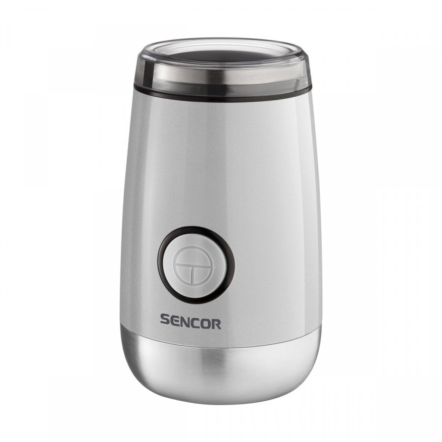 Młynek elektryczny do kawy ziarnistej 11,6x11,6x17,6cm Sencor SCG 2052WH szary