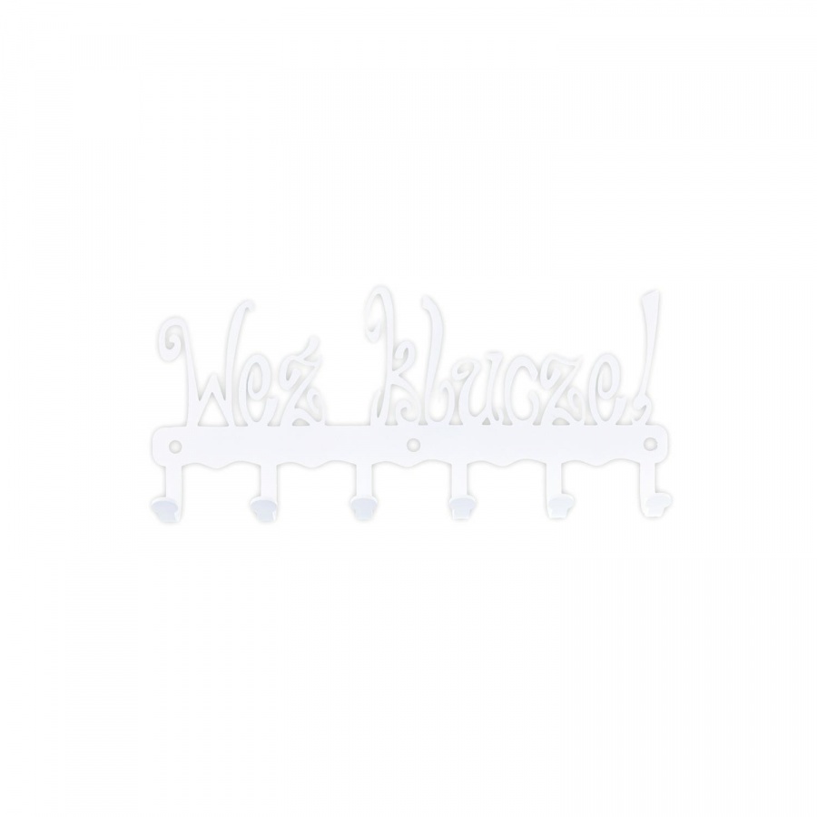 Wieszak ścienny Weź klucze biały