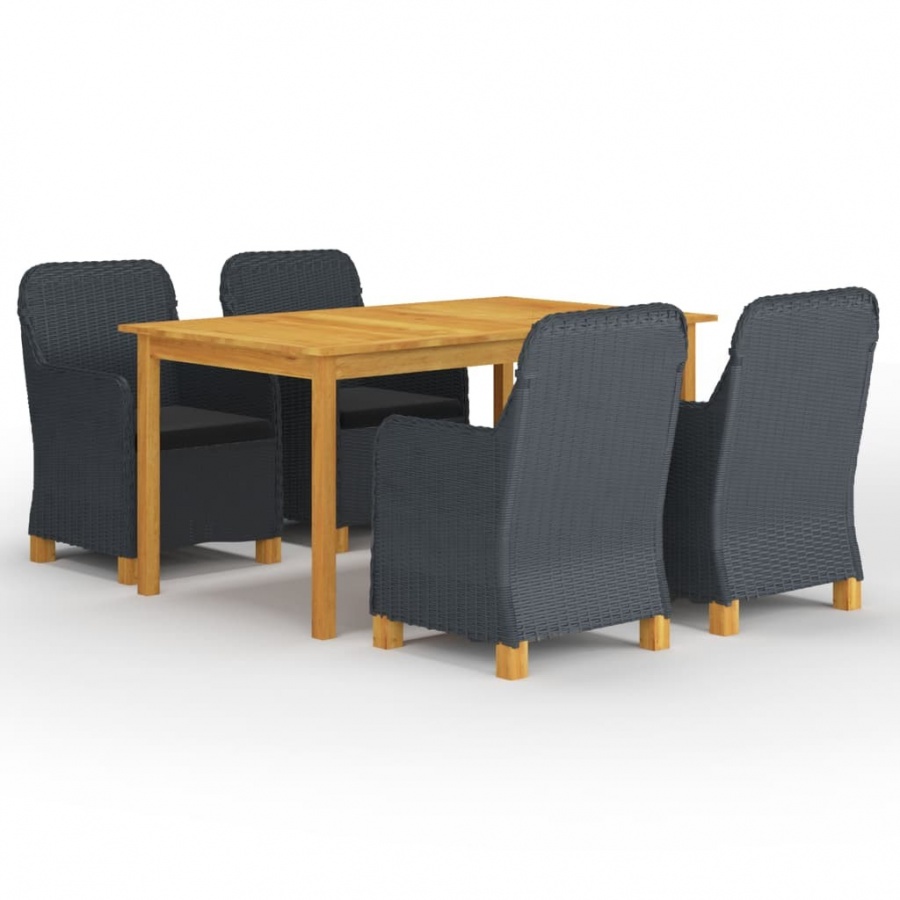 5-częściowy zestaw mebli ogrodowych, ciemnoszary