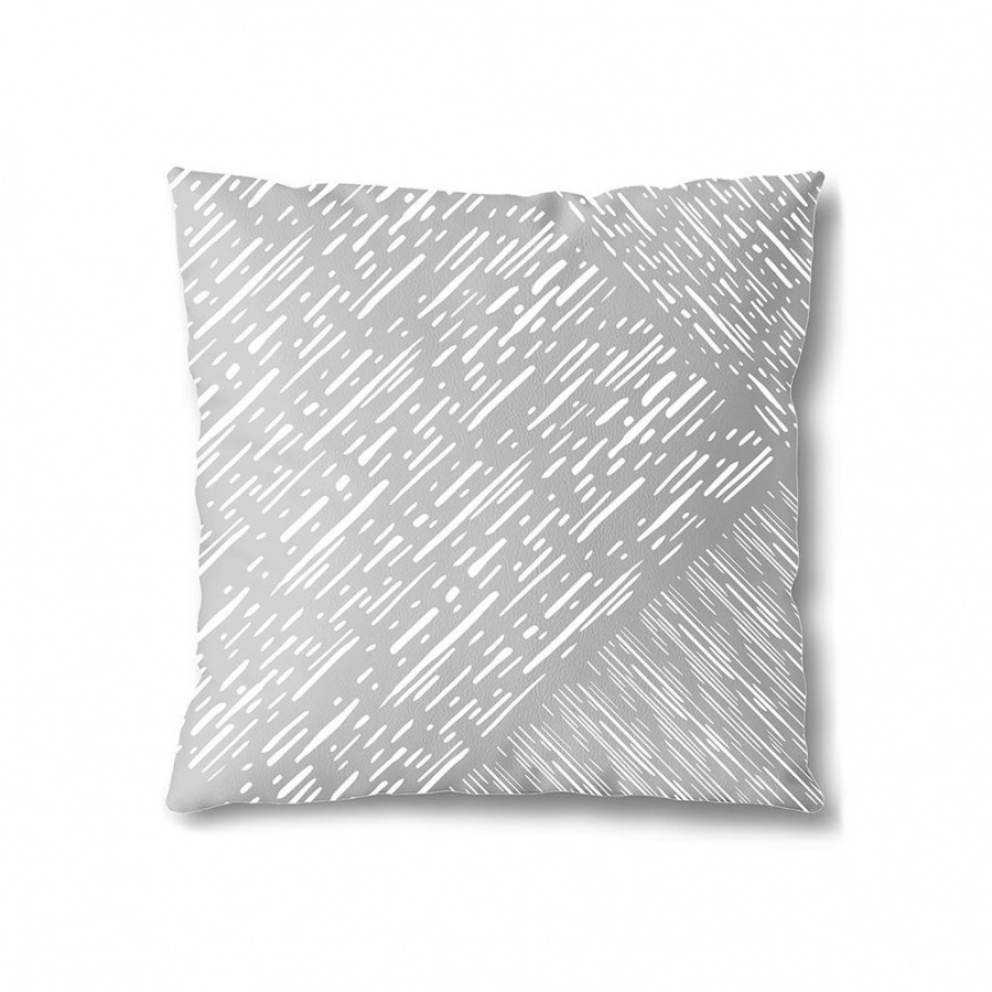 POSZEWKI METALLIC 40X40 CM SZARO-BIAŁA