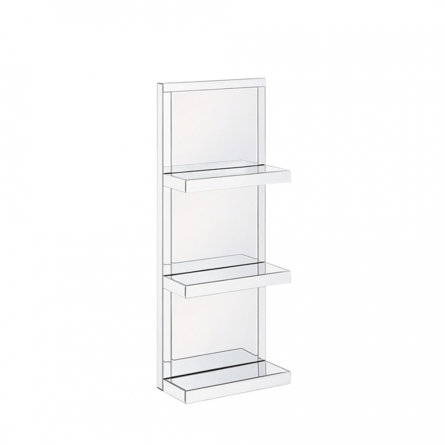 Półka łazienkowa wisząca lustrzana srebrna GAONA