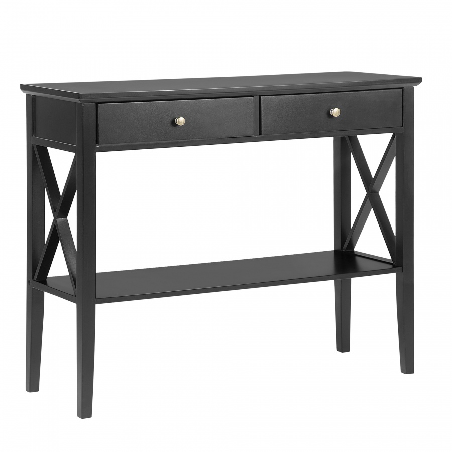 Konsola dwie szuflady czarna AVENUE