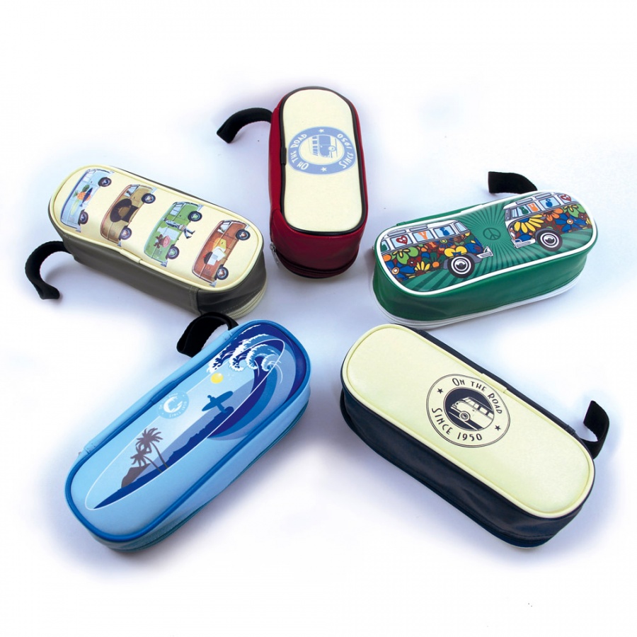 Piórnik-kosmetyczka Retro 23x9x7 cm BRISA VW BUS wielokolorowy