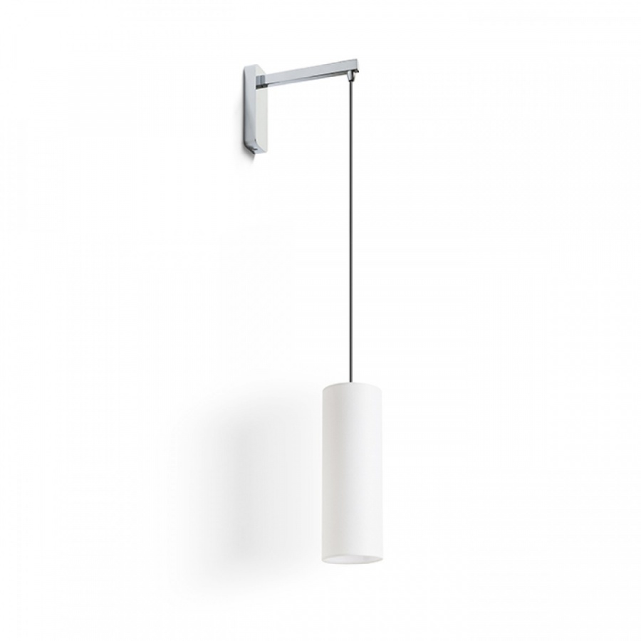 HUDSON ścienna biała chrom 230V E27 28W