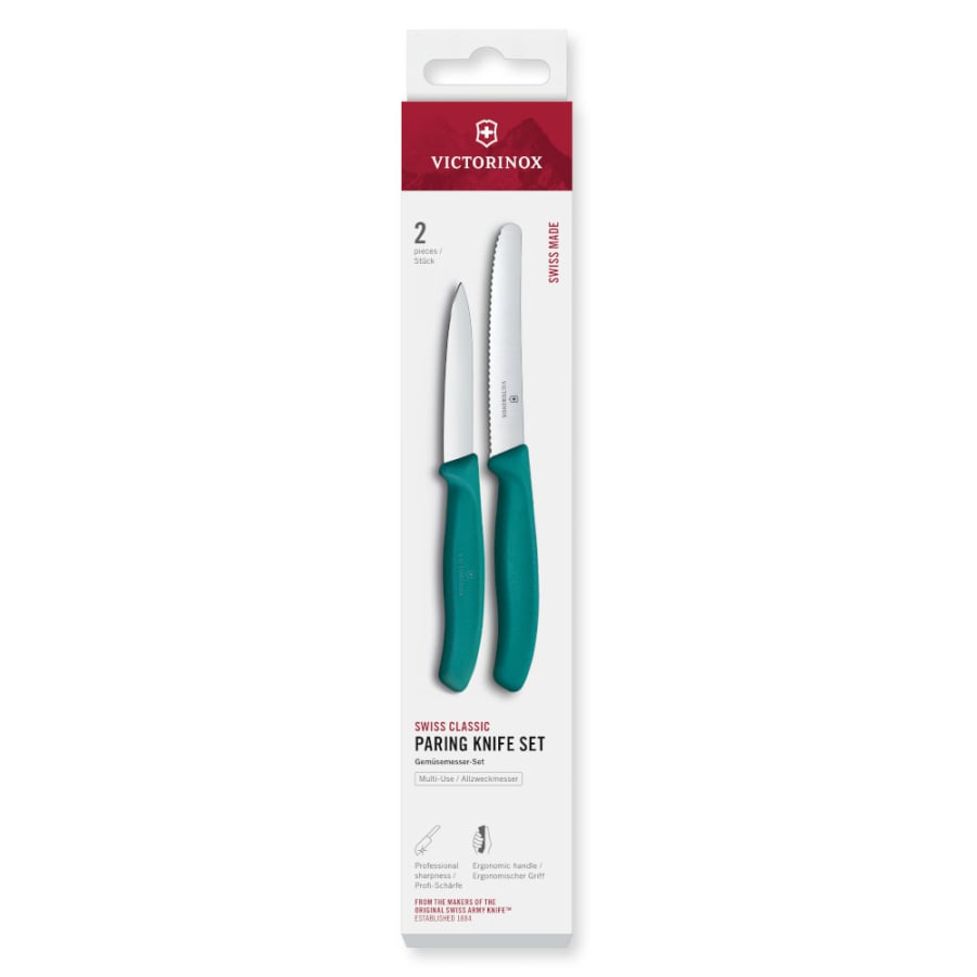 VICTORINOX - Swiss Classic - Zestaw noży do warzyw i owoców - 2 sztuki - Zielone