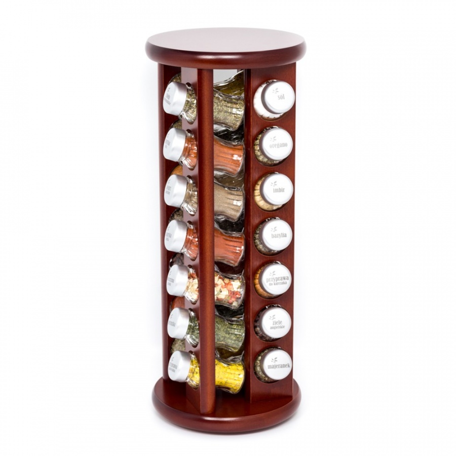 Stojak obrotowy z przyprawami 28S brąz mat. 26191