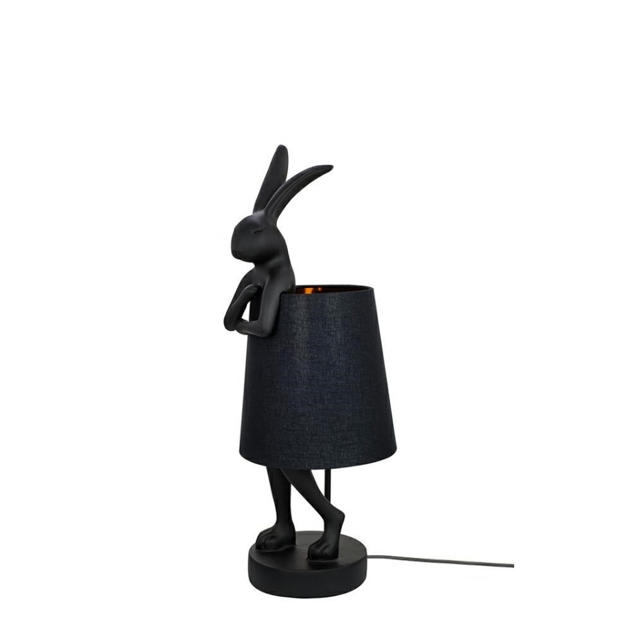 Kare lampa stołowa rabbit 50 cm czarna / czarna