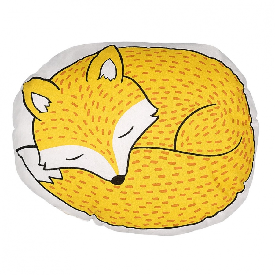 Poduszka dla dzieci lis 50 x 40 cm żółta DHANBAD