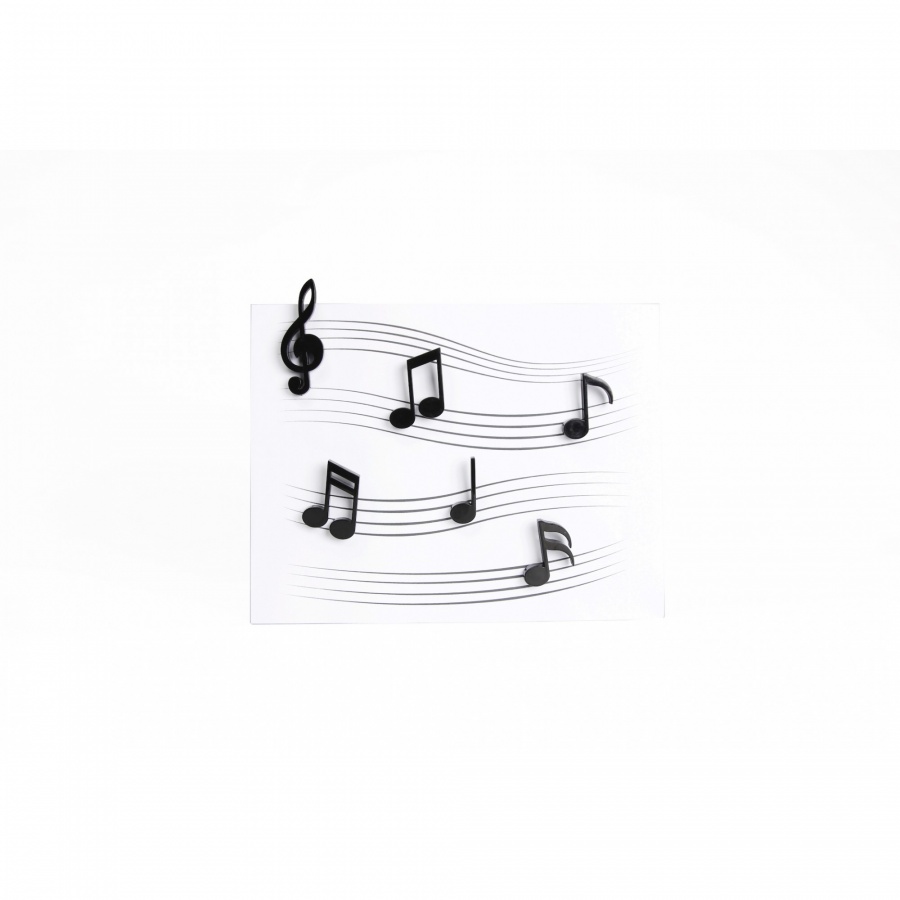 Zestaw 6 magnesów Memody czarny 10260-BK