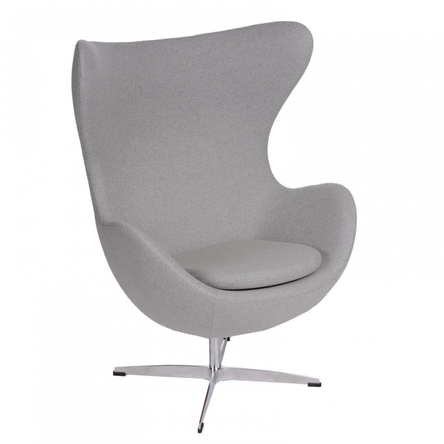 Fotel kaszmir Jajo Premium D2 popielaty