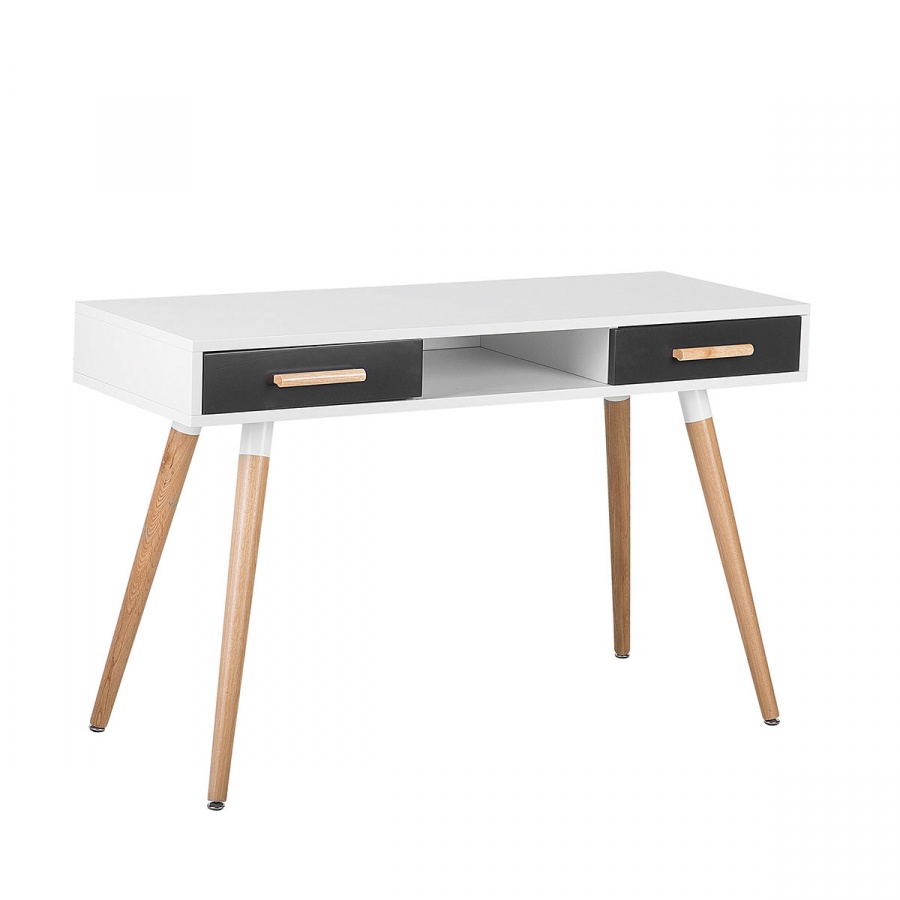 Biurko białe/szare 120 x 45 cm FRISCO