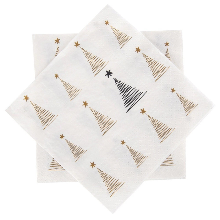 Serwetki papierowe 3-warstwowe świąteczne choinka 33x33 cm 20 szt.