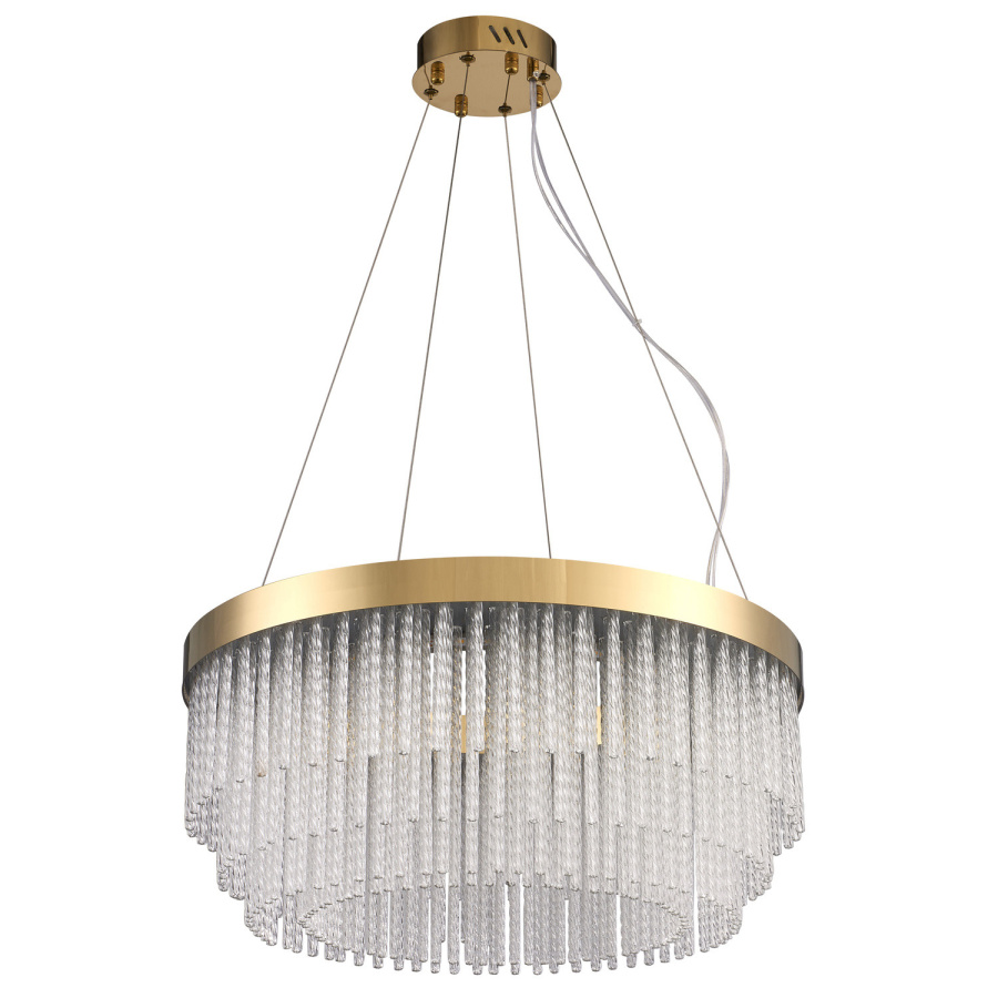 Lampa wisząca gloria led kryształowa złota 60 cm