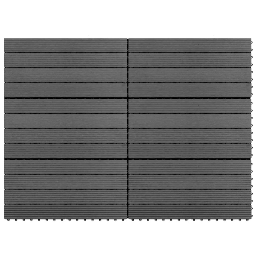 Płytki tarasowe z WPC, 60x30 cm, 6 szt., 1 m², szare