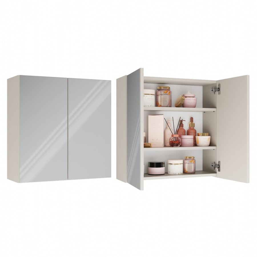 Szafka Łazienkowa Wisząca Z Lustrem Nad Umywalkę POLA 2DL 2 Drzwi KASZMIR