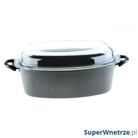 Brytfanna tytanowa 5l + pokrywa SKK seria 7 szaro-czarna