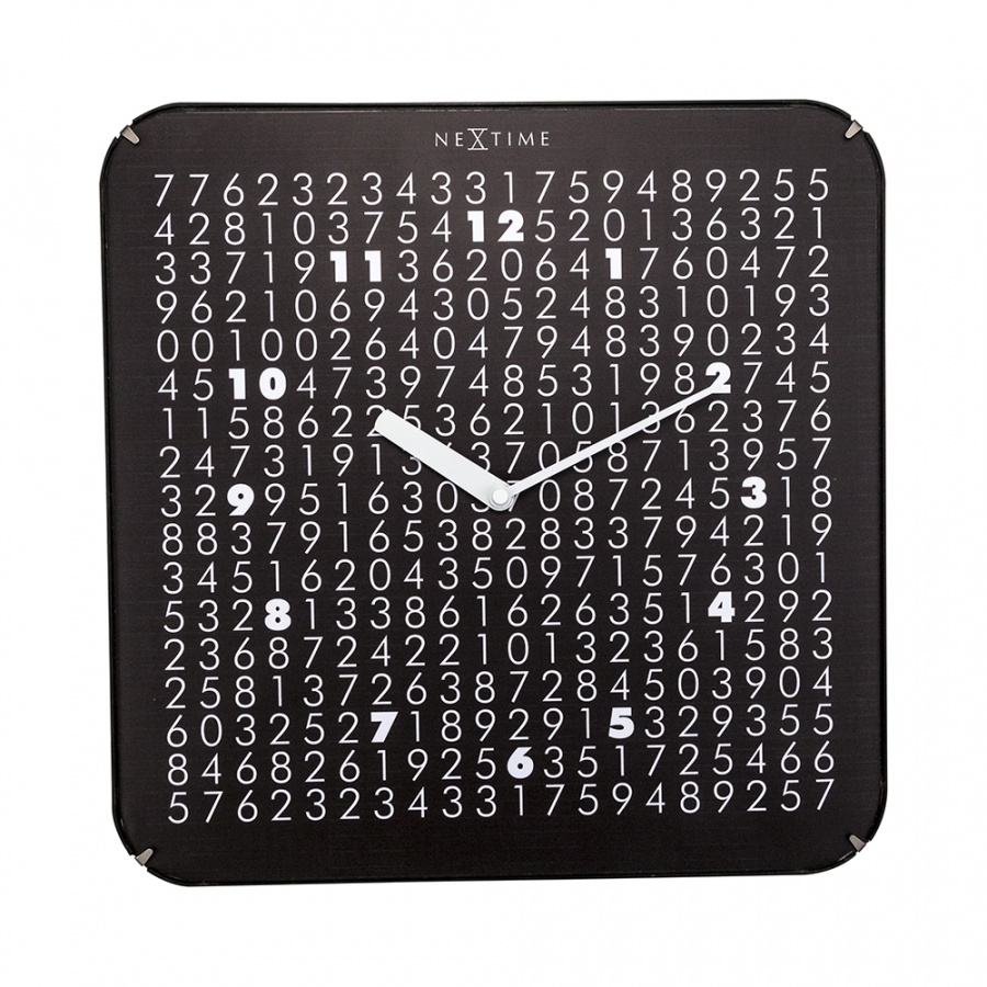 Zegar ścienny 35x35 cm Nextime Labyrinth czarny