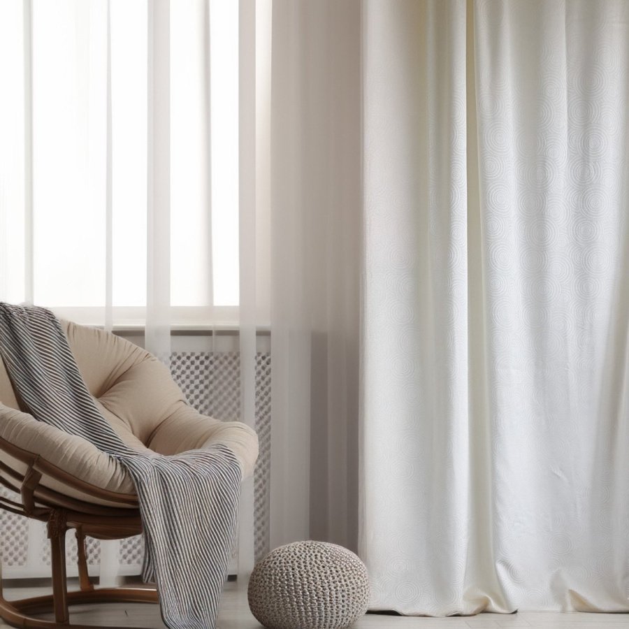 Zasłona | w delikatny wzór ecru | tora | 140x250 cm | 884240